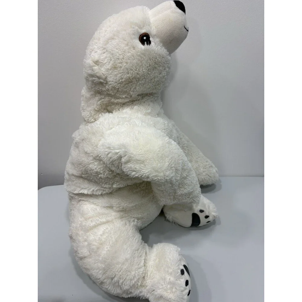 Ikea Snuttig Jumbo Polar Bear 30 inch Plush Stuffed Animal Floppy Soft White